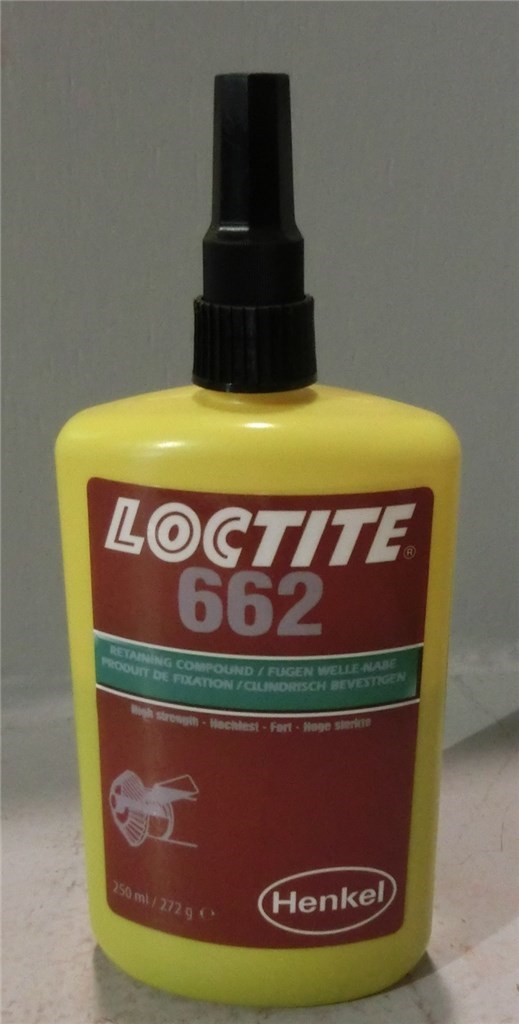 662 Loctite High Strength Retainer , gemiddelde viscositeit, 250ml.