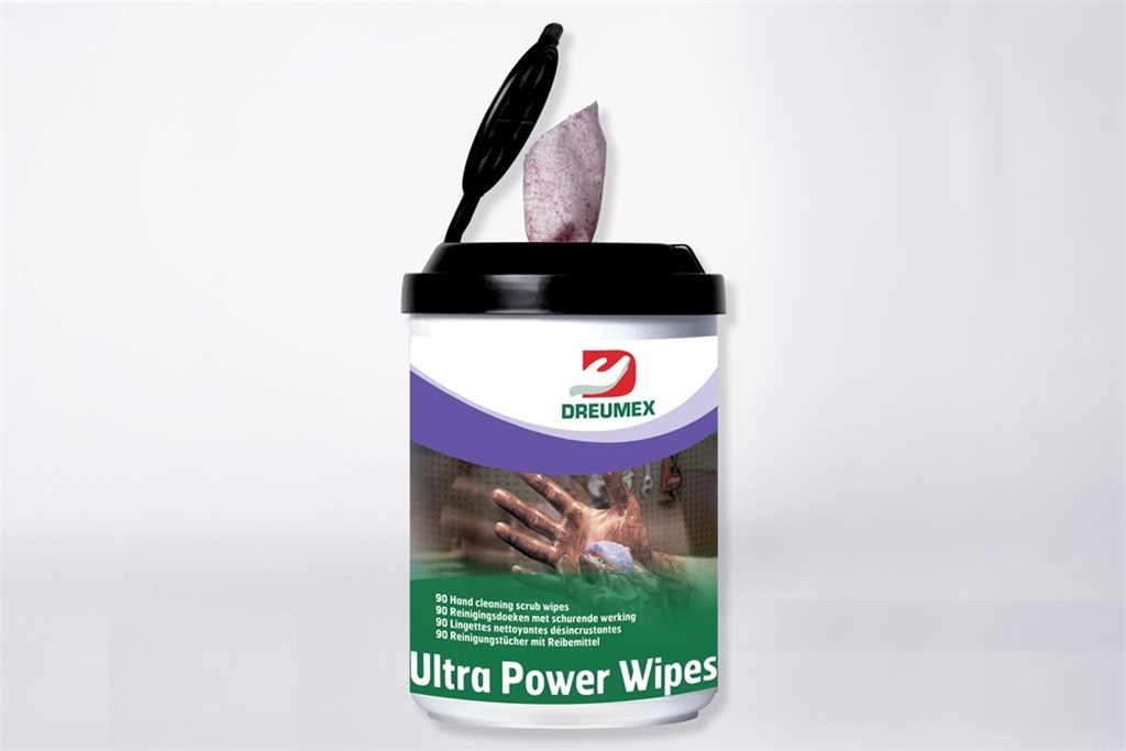Ultra Power Wipes Dreumex 90vel geïmpregneerde reinigingsdoekjes pot
