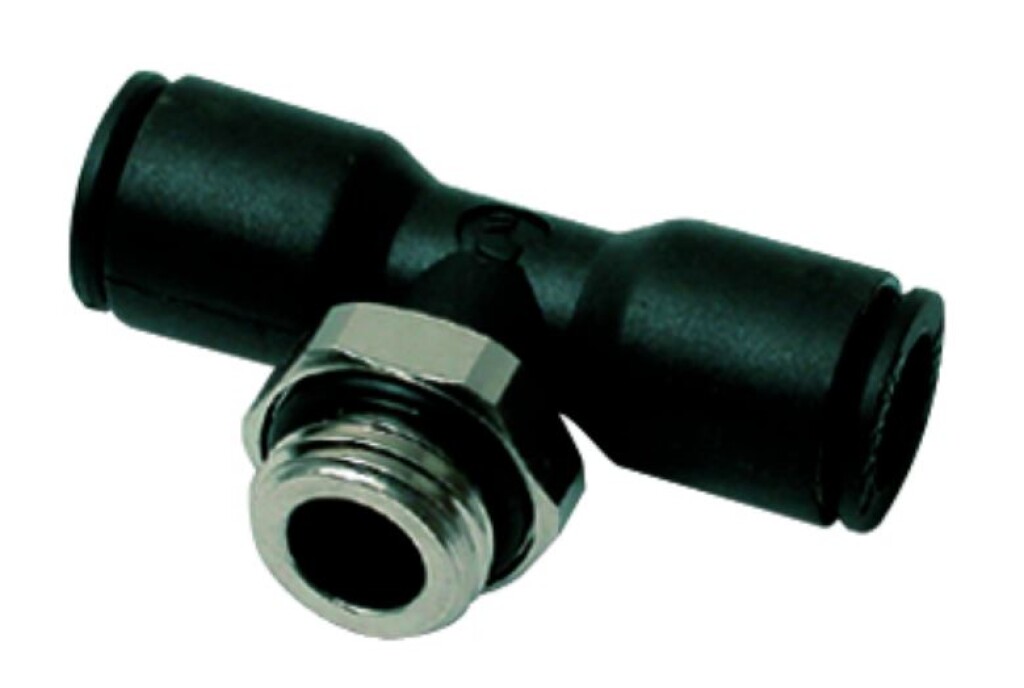 3698 06 13 Legris T-inschroef koppeling insteek MSNI 6mm X 1/4"bspp