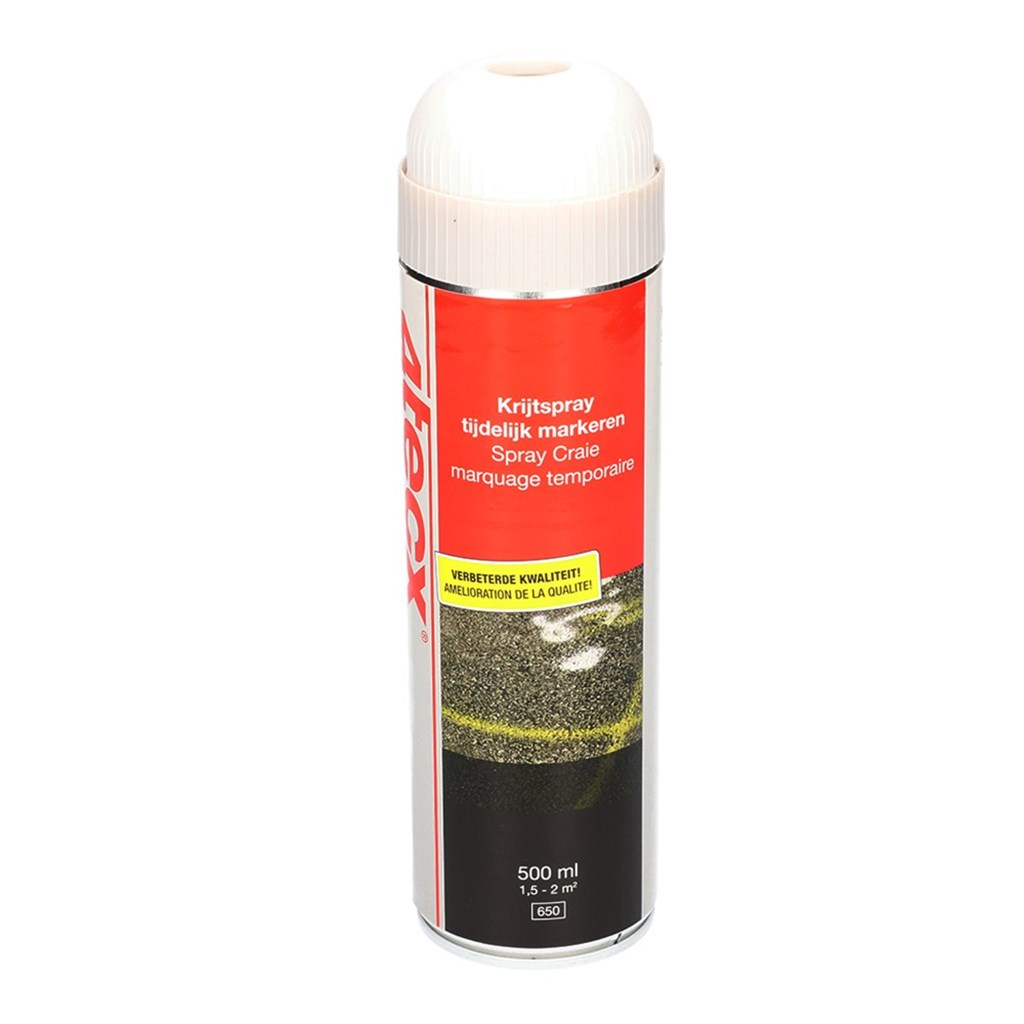 4tecx Krijtspray tijd. markeren wit 500ml