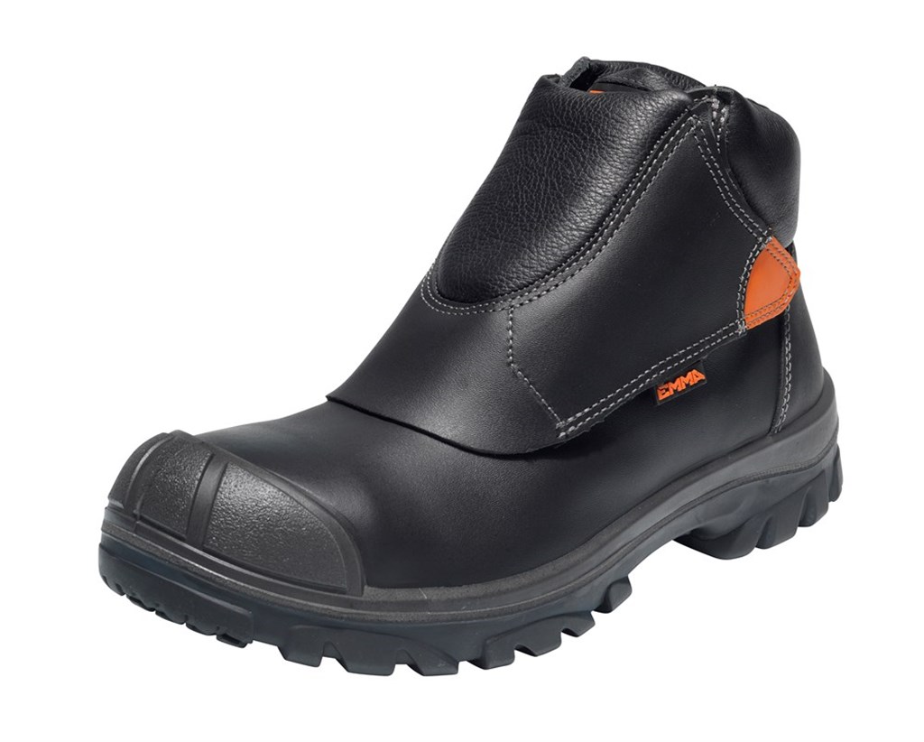 Vulcanus mt.46XD Emma S3 Duo hoog model Veiligheidsschoen klittenband Zwart