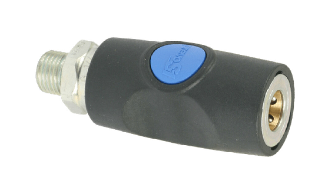 ISI06.1152 Prevost Veiligheidskoppeling knop blauw G 3/8 bu s1 (ISO6150B profiel)