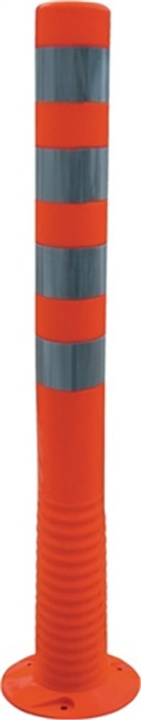 Versperringspaal flexibel PU oranje/wit D80xH1000mm schroefaansluiting