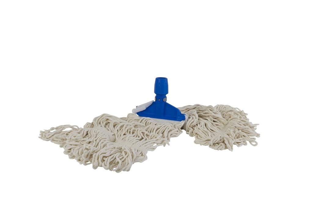 Dweilmop eerste kwaliteit 400 gram gelust met band2 stuks met 1 mopklem