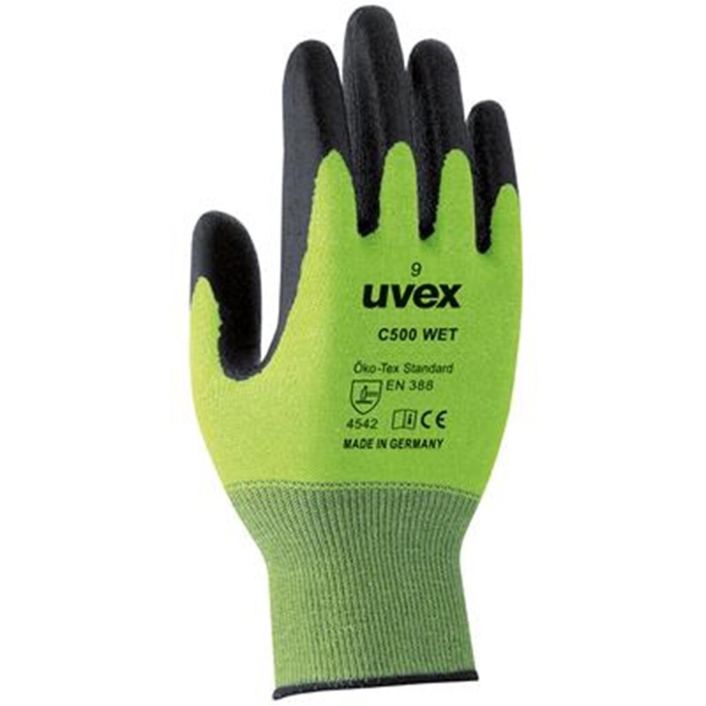 Uvex handschoen C500 wet, maat 9
