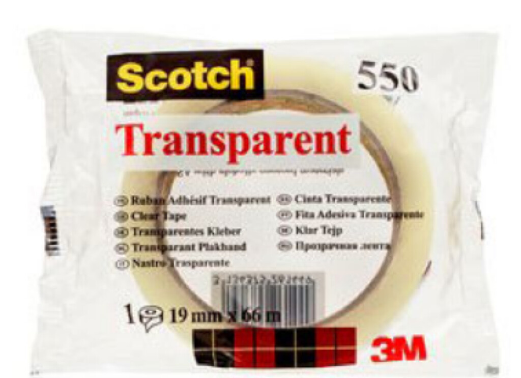 Scotch Transparante tape individueel Flowpack +Toren 12 mm x 66 m 12 Rollen/Pak