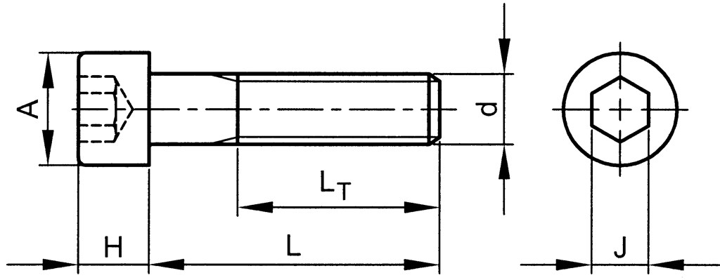 ASME≈B18.3 5/16"x3/4" 12.9 Cilinderschroef met binnenzeskant UNC