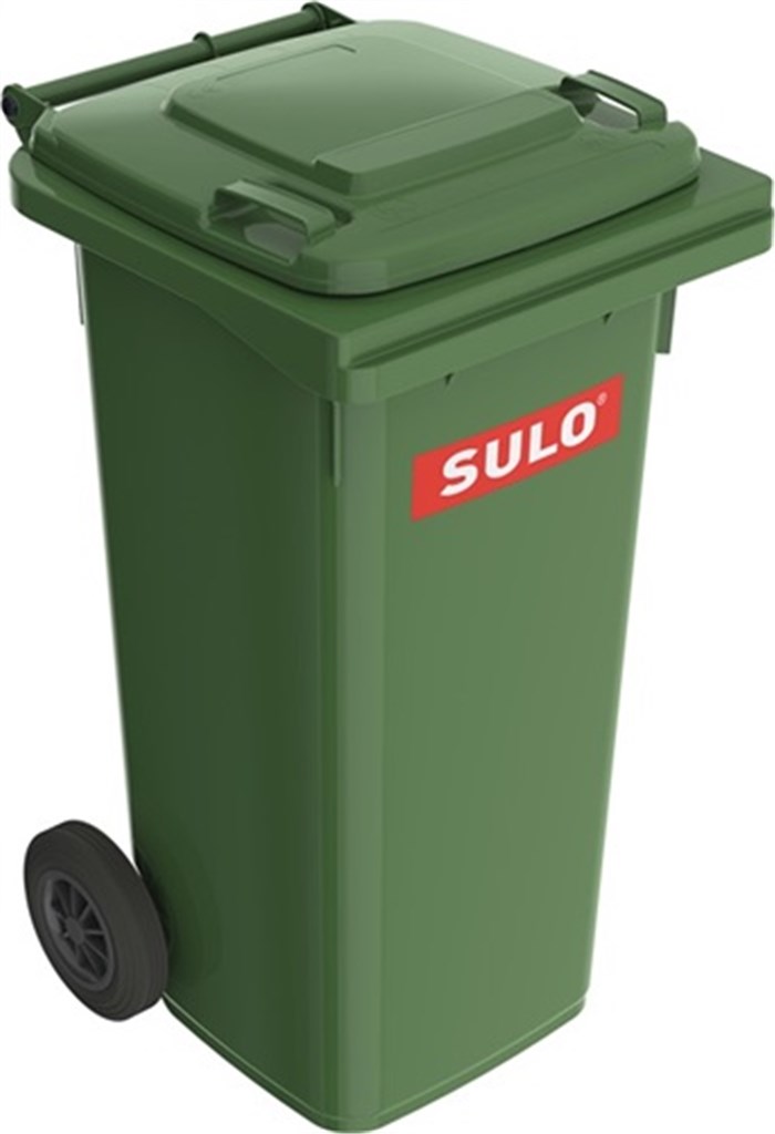 Vuilcontainer 120 l HDPE groen verrijdbaar, conform EN 840 SULO