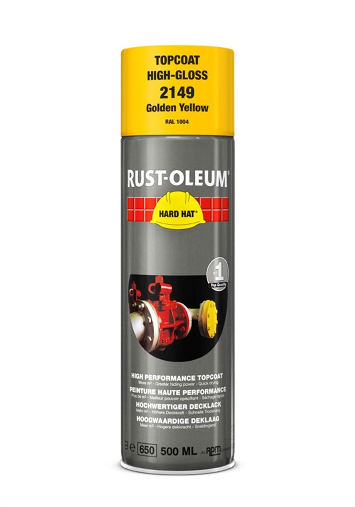 2149 Rust-Oleum Hard Hat deklaag goudgeel (RAL1004) Spuitbus 500ml
