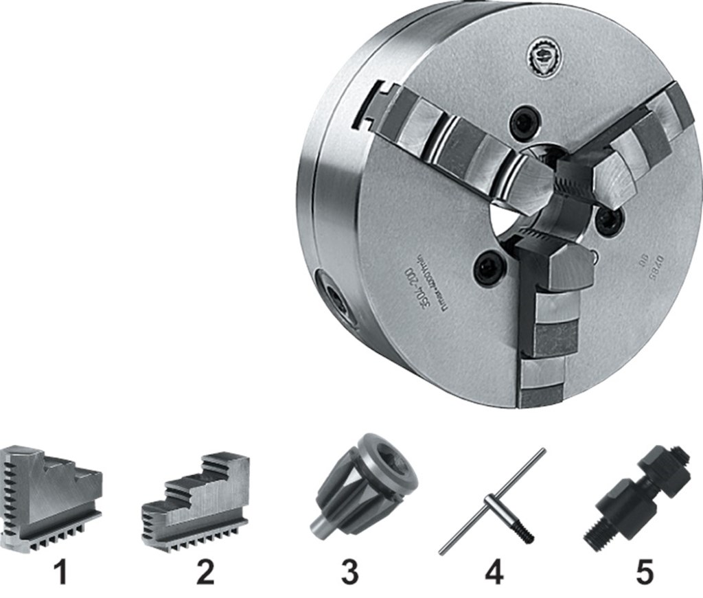 Drie-klauwplaat zelfcentrerend staal 250mm-6Nr. type 3534 DIN55027 85.422