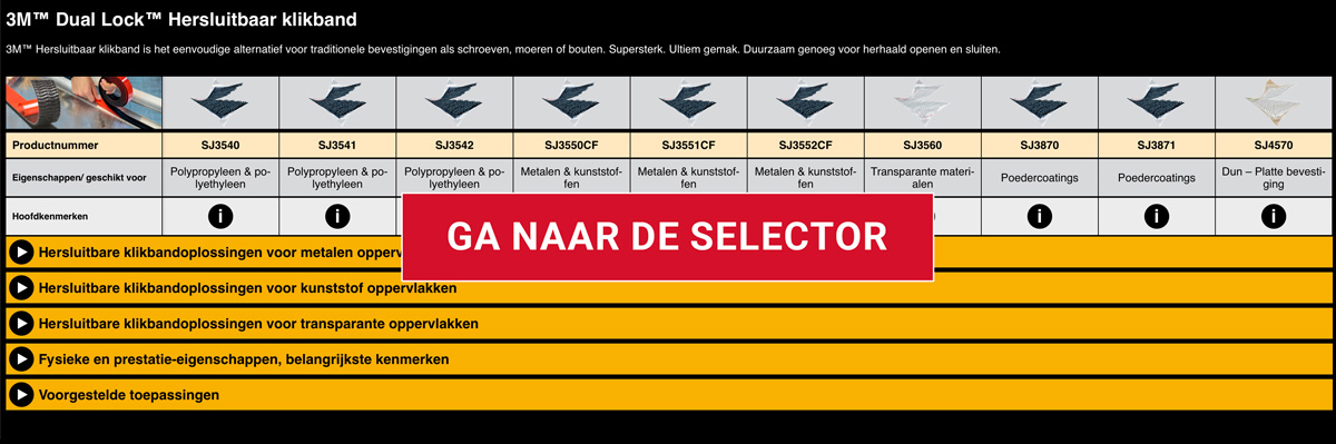 3M™ Dual Lock™ selector