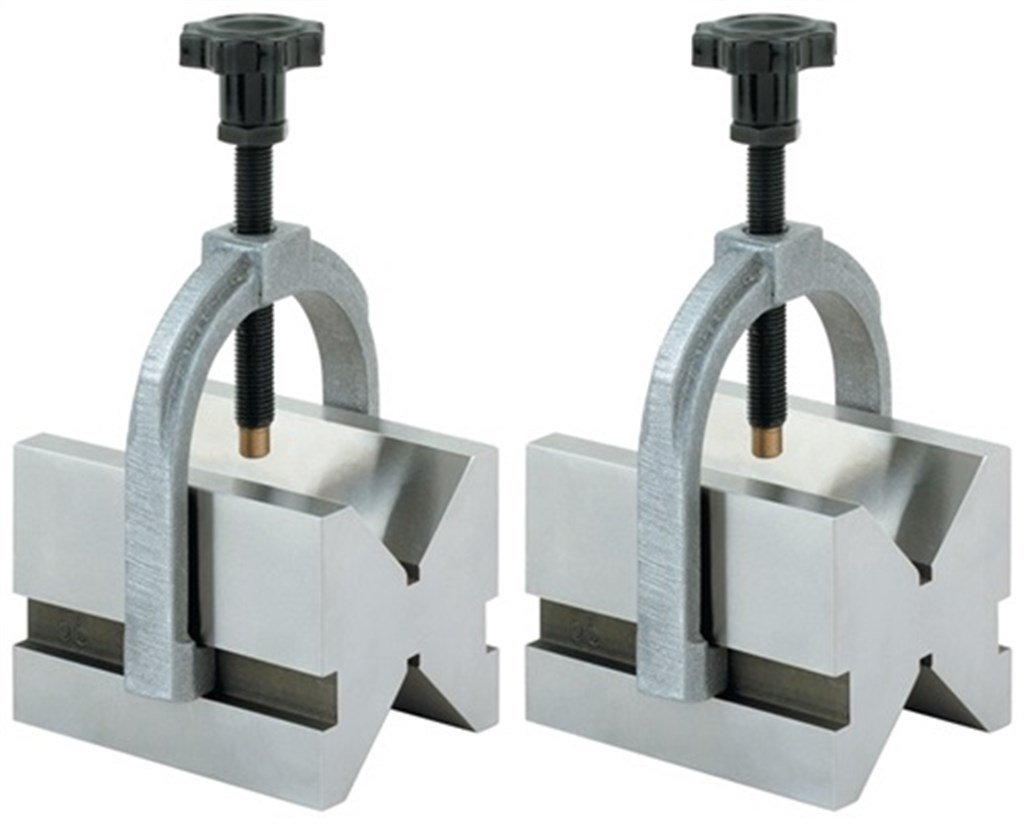 PROMAT Paar dubbele prisma s L100xb75xh75mm staal nauwkeurigheid +/- 0,004 mm voor D. 7-70 mm
