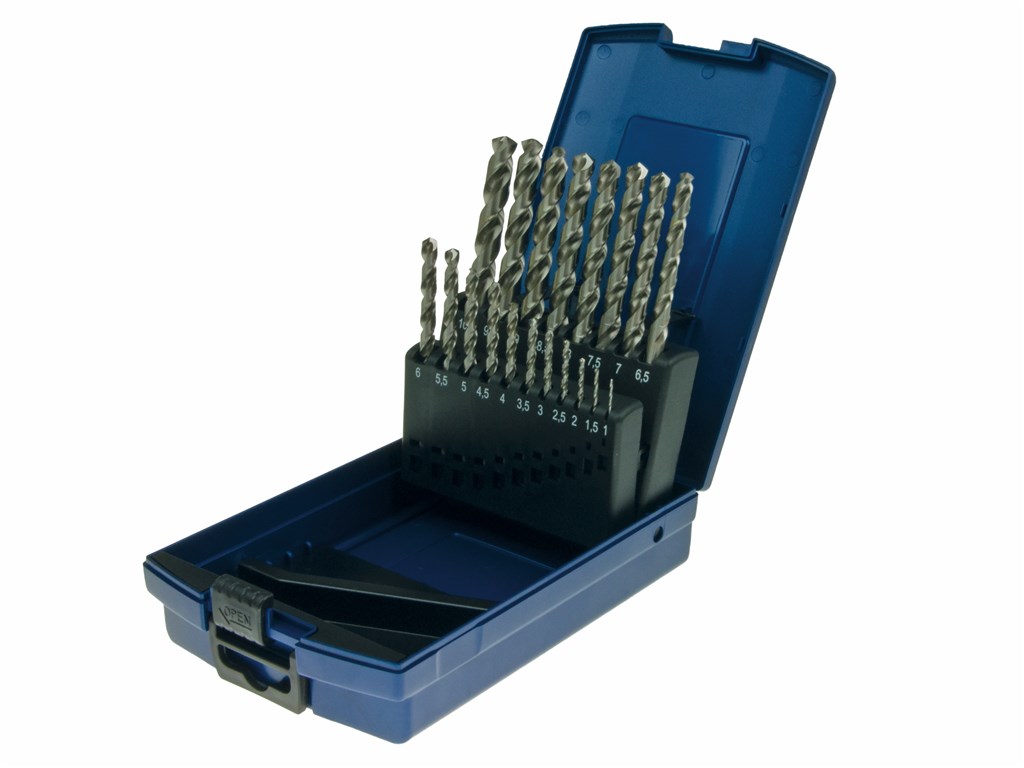 IPB105.C003 IP-V HSS-E (cobalt) Spiraalborencassette 1-10mm per 0,5mm oplopend DIN338 130grd in kunststof cassette (19dlg)